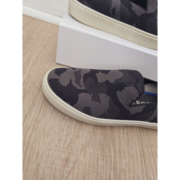 Rothy's The Original Slip On Camogrey Black Sneakers Shoes Womens Size 6.5 - Picture 2 of 13